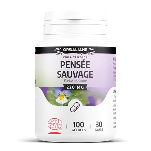 Pensée sauvage Biologique | 660 mg/jour | Viola tricolor | Certifié Ecocert | 100 Gélules