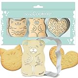 🧸 DÉCOUPEZ, CRÉEZ - Un joli coffret comprenant 3 découpoirs et 3 embosseurs pour créer des biscuits, des sablés ou des décors en relief. Un kit accessoire de pâtisserie qui ravira les gourmands, pour confectionner des biscuits maison aussi mignons que gourmands !
