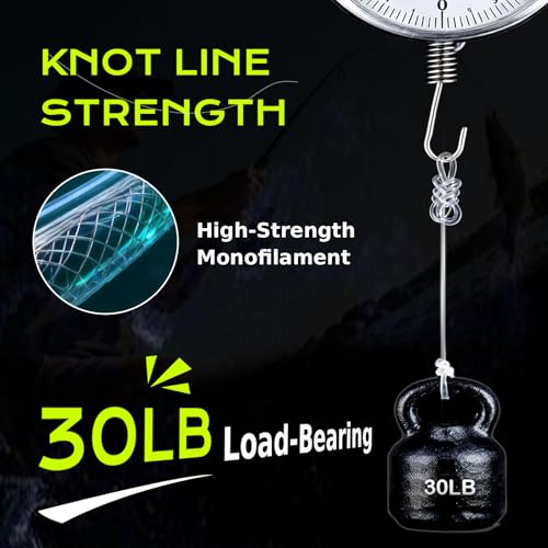 Image of Pre-Tied Dropper Loop Knots Fishing Line, 80 Knots Monofilament Leader with 5.5 inch Loop Diameter & 18 inch Spacing, Saltwater & Freshwater Fishing Knots Line for Sea Bass, Snapper, Cod