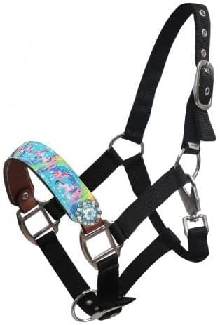 Showman Pony Size Rainbow Pony Halter w/Rhinestone Conchos! New