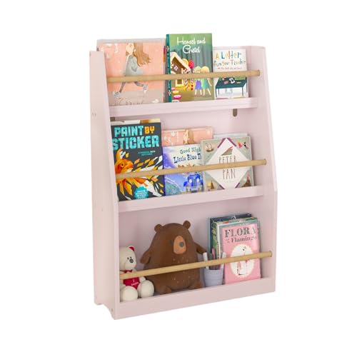 3 Tier Kids Book Shelf Kids Book Rack Helps Keep Bedrooms,Playrooms,and Classrooms Organized Pink