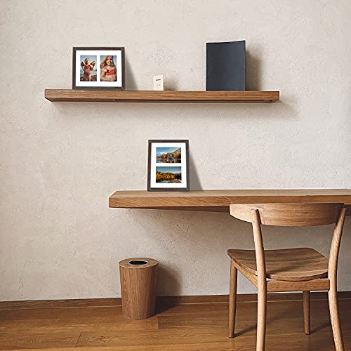 Golden State Art,8X10 Picture Frame Set Of 3, Display Two 4X6 Pictures With Mat Or 8X10 Without Mat,Multi Photo Frames Collage For Wall Or Tabletop Display,Distressed Coffee #TOP5