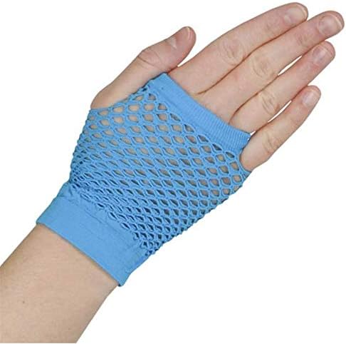 Assorted Fingerless Diva Fishnet Wrist Gloves - short - 1 Dozen Pairs
