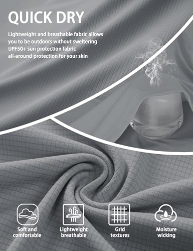 MAGCOMSEN Mens Sun Shirts UPF 50+ Long Sleeve Lightweight Hoodie Quick Dry Performance Workout Hiking Athletic Shirt3