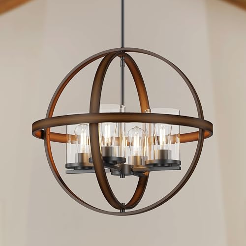 Befancy 22.5'' Globe Chandelier, 4-Light Modern Orb Chandelier, Luxurious Hanging Light Fixture...