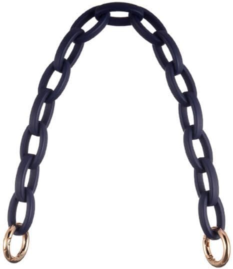 15.75" Purse Chain Strap for Shoulder Cross Body Sling Purse Handbag Clutch Replacement Strap Silver Clasp Navy Blue image 2