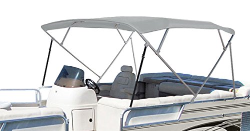 SUMMERSET by Eevelle Premium Bimini 4 Bow Canvas Top, 96 x 103-Inch, Silver