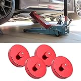 BILLFARO 4Pcs Red Jack Pucks,Aluminum Jacking Puck Lifting Floor Jack Pad Point Adapter Pucks Adapter Essential Accessory for Safe Lifting for Corvette C5 C6 C7 C8 Stingray Z06, Zr1 1997-2024