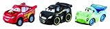 Disney/Pixar Cars, Micro Drifters, Lewis Hamilton, Carla Veloso and Lightning McQueen Vehicle, 3-Pack