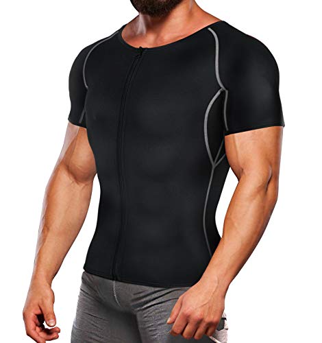 TAILONG Neoprene Sweat Suit Weight Loss Shirt Men Exercise Clothes Sauna Hot Fitness