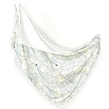 GRSSDER Baby Blankets Super Soft Jersey Knit Swaddle Blanket for Baby Girls and Boys, Double Layer Receiving Blankets 34 x 44 Inches Extra Large for Baby Show Gift, Daisy Flowers Pattern