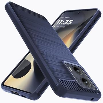 Capa para Motorola Edge 2024: Capa protetora de borracha TPU flexível com absorção de choque para capa de telefone Moto Edge 5G 2024 (azul marinho)