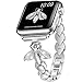 STFXMY for Apple Watch Band 38mm 40mm 41mm 42mm 44mm 45mm 49mm, Women Metal Bracelet for iWatch Series 8 7 6 5 4 3 2 1 SE (38/40/41 mm, Silver)