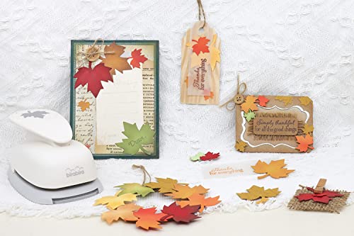 Bira 2 15/16 X 2 7/8 Inch Maple Leaf Lever Action Craft Punch, Autumn Punch, Halloween Punch, For Paper Crafting Scrapbooking (3" Maple Punch Measured Diagonally) #TOP3