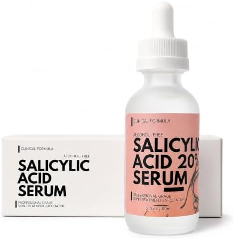 Salicylic Acid Serum Solution 20% 2 fl oz Two Ingredient Formula Unscented