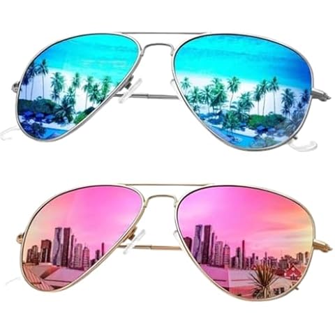 Boolavard RetroUV Premium Mirrored Sunglasses Cover