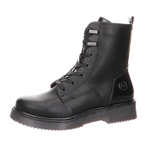 bugatti Women's Black Ankle Boots with Faux Fur Cover
