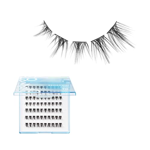 Broadway Lash Clusters, 9-16mm 70 pcs Assorted Trendy Eyelashes, Customizable DIY Individual Lash Extensions for Beginners, Lightweight & Comfortable Wide Band, Great for Everyday Glam