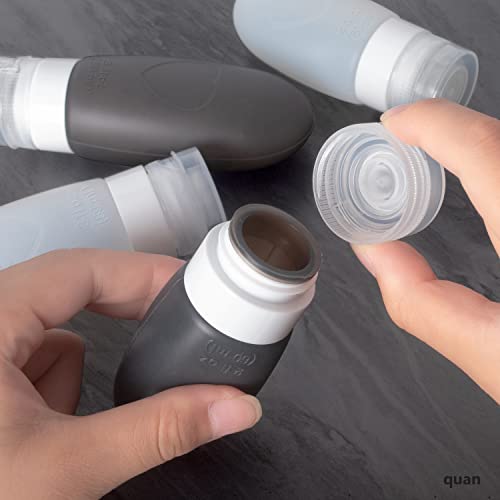 Silicone Travel Bottles Containers For Toiletries: Tsa Approved Traveling Size Shampoo Tubes Kit, Leak Proof Refillable Liquid Container And Plastic Jars Set For Lotion Soap Conditioner Cream Cosmetic #TOP1