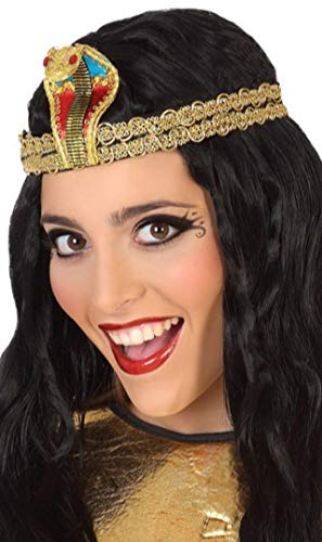 ATOSA cinta para el pelo dorada con cobra egipcia para cleopatra