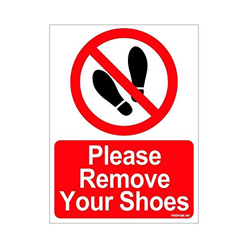SIGN35-M-1-2x Please Remove Your Shoes Sign Board