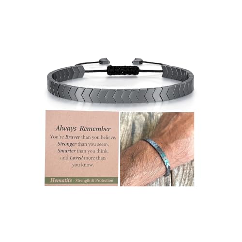 Hematite Arrow Bracelet for Men Teens