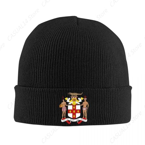 Sombrero Unisex Sombrero Personalizado Escudo de Armas de Jamaica cálido Sombrero Unisex de Invierno cálido para Hombres Sombrero de Punto con de Bandera de Jamaica Regalo de Deportes al Aire Libre