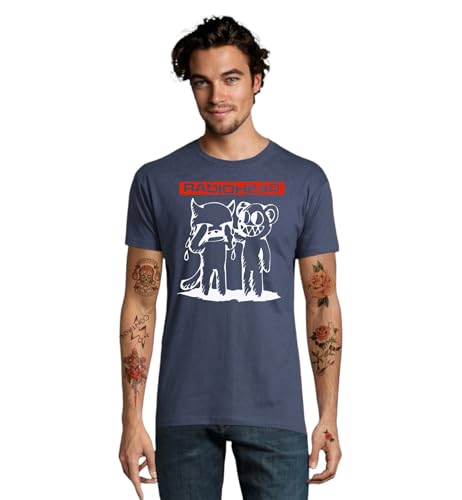 Camiseta Radiohead música Rock Grupo Concierto (FR/ES, Letras, M, Regular, Regular, Denim)