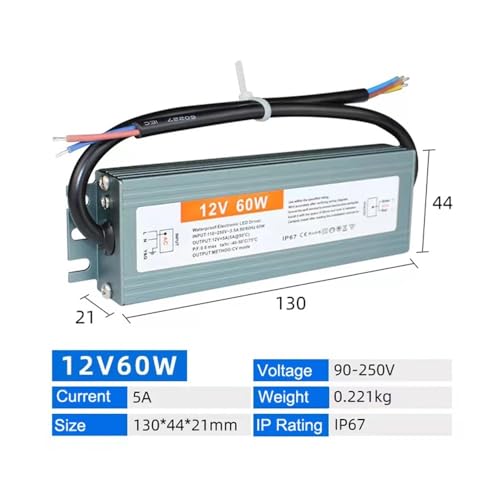 Alimentation LED IP67 12V 150W extra-plate pour ruban et éclairage extérieur