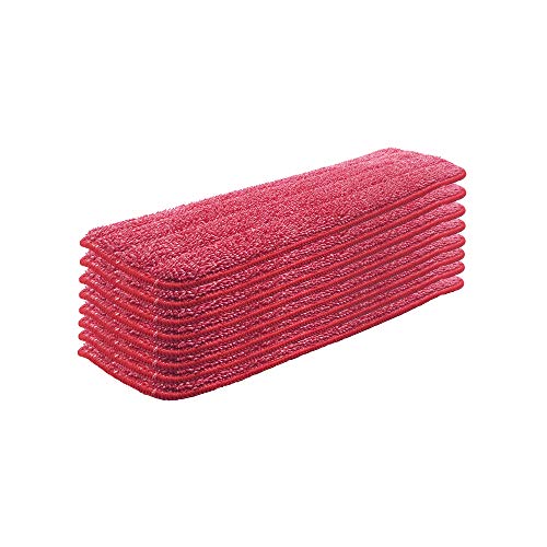 Set of 8 Microfiber Spray Mop Replacement Heads for Wet/Dry Mops Reusable Replacement Refills Fits for Floor Care System - red Set of 8 Microfiber Spray Mop Replacement Heads for Wet/Dry Mops Reusable Replacement Refills Fits for Floor Care System - red