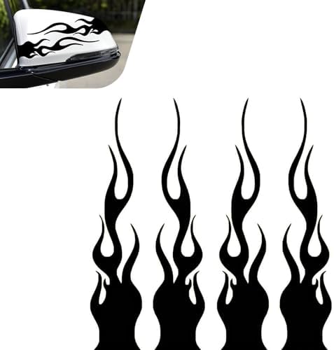 5.9'' Flame Reflective Sticker, Self-Adhesive Waterproof Vinyl De...