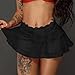 Men's Sissy Crossdressing Lingerie Sheer Mini Skirt with Garters Belt Strappy Lace Trim Tulle Micro Skirts Underwear