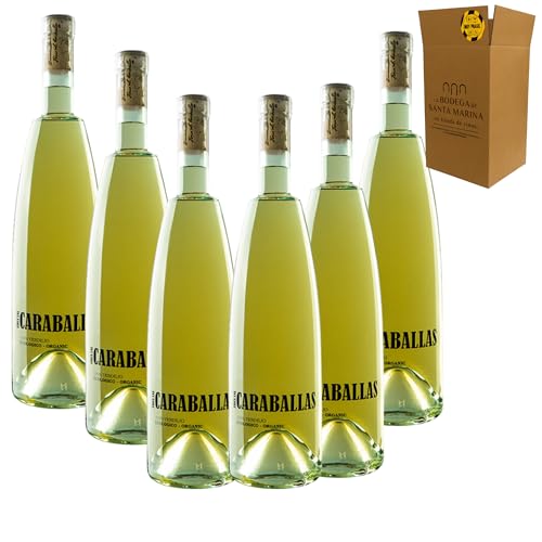Finca las Caraballas - Vino Blanco Verdejo Ecológico 2023 | V.T. Castilla y León | Crianza sobre Lías 6 Meses | Aromas Tropicales | 13% vol | 6 Botellas 75cl
