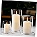 ULTECHNOVO Clear Candle Holder Sleeve High Borosilicate Glass Tube Shade Transparent Design for Versatile Home Decoration and Projects for All Candle