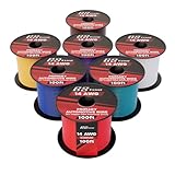 GS Power 700ft CCA 14 Gauge Wire Automotive, 100ft Spool, 7 Colors, 14 AWG 12v, Speaker Electrical Wire Low Voltage Primary for Car Stereo Audio Trailer Harness Hookup Wiring DIY