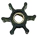 Jabsco 6303-0003-P, Nitrile, Drive Type 4, 6 Blade, 2 Diameter, 7/8 Width, 5/16 Shaft, Plastic Insert, Black