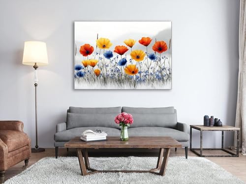 Fleurs sauvages montagnes decoration murale 60x80 - 2