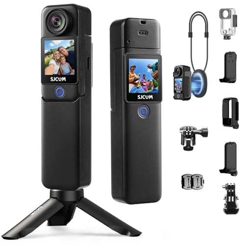 SJCAM C300 Action Cam 4K,Vlog Camera con Stabilizzazione 6-Assi,Doppio Schermo