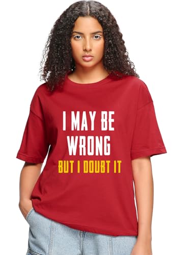 Image of Bewakoof Women's Typography Oversized Fit T-Shirt