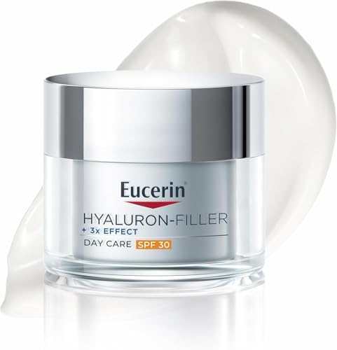 Eucerin Hyaluron-Filler Crema de Día FPS 30 (50 ml), crema antiedad con acción antiarrugas e hidratante, con Ácido Hialurónico para una piel rejuvenecida, para todo tipo de pieles