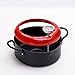 Frying pan with thermometer Tempura Fryer Pot, Mini Deep Fry Pan with Drainer Mini Deep frying pan with oil frying pan 8 IN