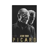Star Trek Picard-Poster, Wandkunst, Leinwandposter, modernes Gemälde für Wohnzimmer, Schlafzimmer, 50 x 75 cm, ungerahmter Stil