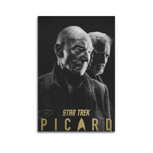 Star Trek Picard-Poster, Wandkunst, Leinwandposter, modernes Gemälde für Wohnzimmer, Schlafzimmer, 50 x 75 cm, ungerahmter Stil