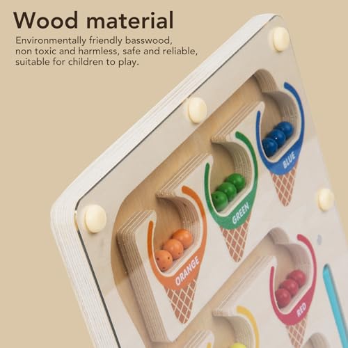 Syrisora ​​Magnético Labirinto de Cores e Números Ímã de Madeira Correspondência de Cores Contando P