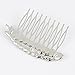 LUX ACCESSORIES Bridal Pave Leaf Crystal Hair Comb