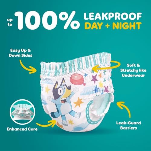 Pampers Training Pants - Easy Ups Boys & Girls Bluey - Size 3T-4T, 124 Count, Children's Potty Underwear (Packaging May Vary) - 2