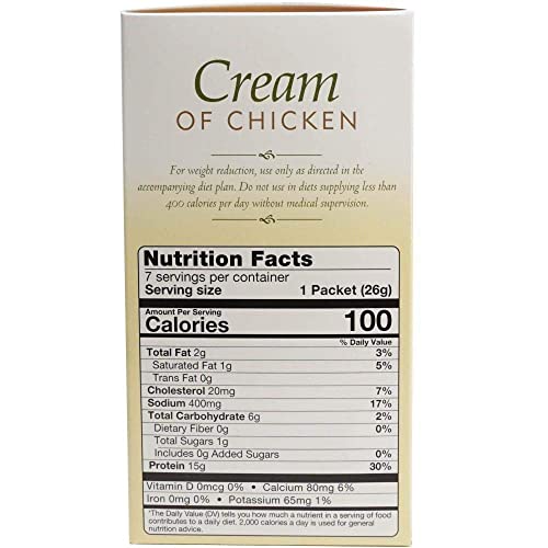 Nutriwise – High Protein 15G Soup | 7/Box | Weight Loss, Diet, Keto Friendly, Hunger Control, Meal Replacement | Gluten Free, Low Calorie, Low Carb, Low Sugar (Cream Of Chicken) #TOP1