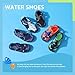 STQ Toddler Water Shoes Boys Girls Quick Dry Closed-Toe Aquatic Sport Sandals for Summer All Black 9 M US Toddler