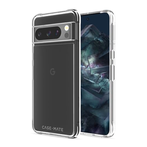 Case-Mate Google Pixel 8 Pro Case [6.7”, 2023] [12ft Drop Protection] [Wireless Charging] Tough Clear Phone Case for Google Pixel 8 Pro - Anti-Yellowing, Anti-Scratch Technology, Shockproof, Slim