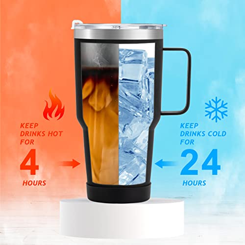 Zenbo 30 Oz Tumbler With Handle Keeps Drinks Cold Up To 24 Hours,Insulated Tumbler With Lid And Straw,Vacuum Thermal Cup With Handle,Leak Proof,Dishwasher Safe #TOP1